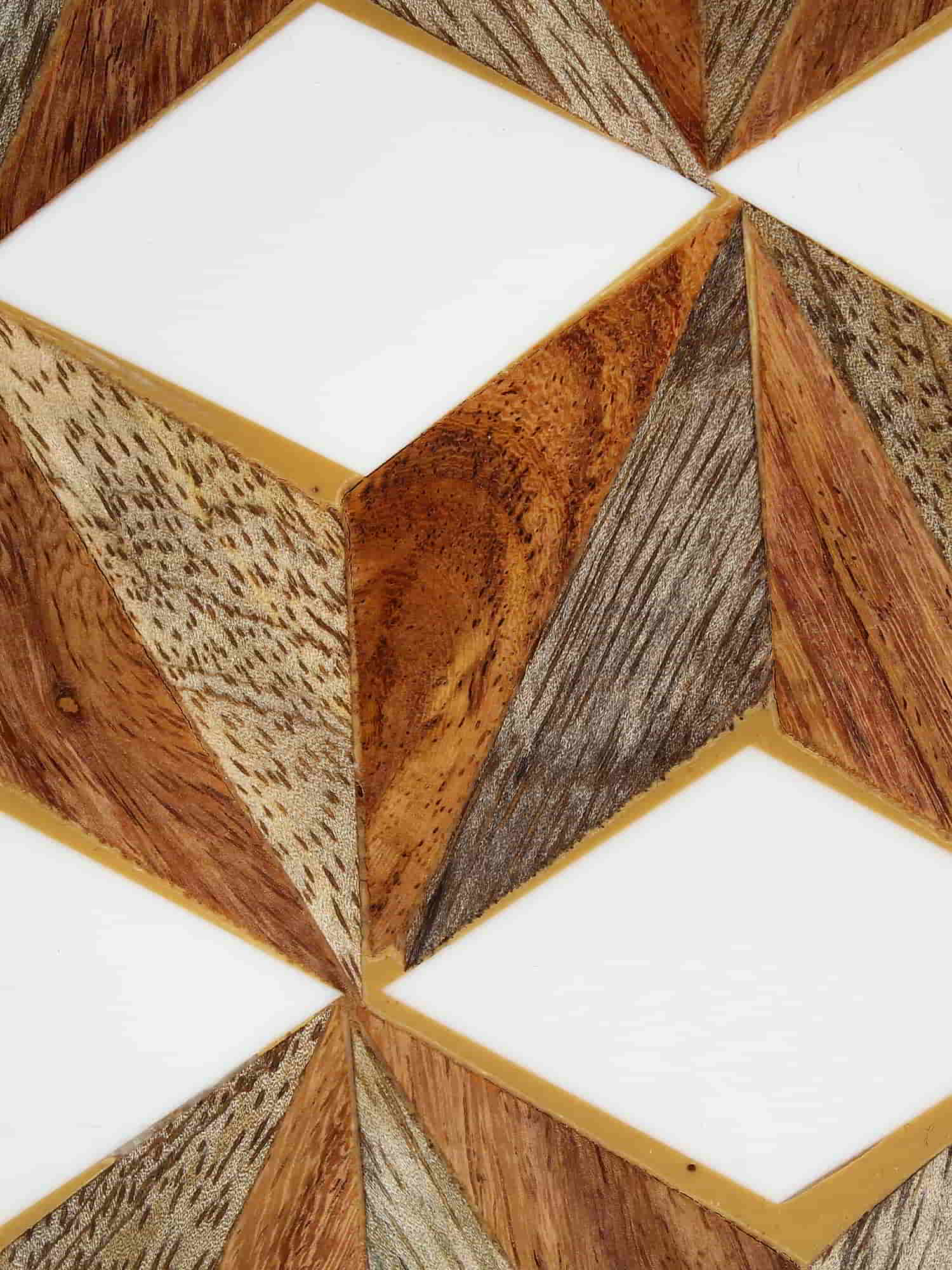 Balk Geometric Wooden Clutch