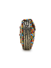 Jewel Metal Mosaic Box Clutch