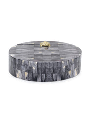Gala Wood & Resin Printed Box Clutch