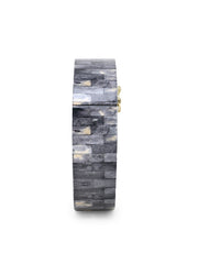 Gala Wood & Resin Printed Box Clutch