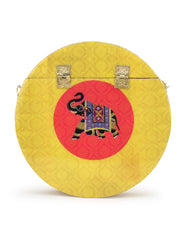 Gala Wood & Resin Printed Box Clutch
