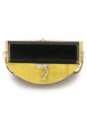 Gala Wood & Resin Printed Box Clutch