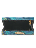 Balk Wood & Resin Marble Printed Box Clutch