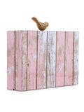 Balk Wood & Resin Striped Printed Box Clutch