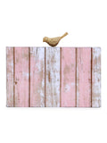 Balk Wood & Resin Striped Printed Box Clutch