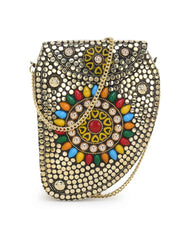 Mosaic Metal Box Clutch