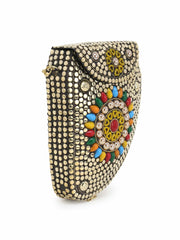 Mosaic Metal Box Clutch