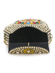 Mosaic Metal Box Clutch