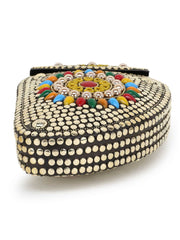 Mosaic Metal Box Clutch
