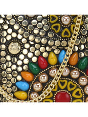 Mosaic Metal Box Clutch