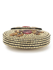 Mosaic Metal & Stones Embellished Clutch
