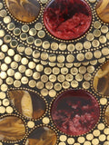 Mosaic Metal & Stones Embellished Clutch