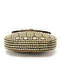 Mosaic Metal Clutch with Stone Work