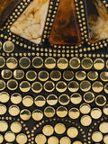 Mosaic Metal Clutch with Stone Work