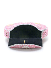 Mosaic Metal Floral Beaded Clutch