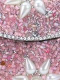 Mosaic Metal Floral Beaded Clutch