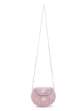 Mosaic Metal Floral Beaded Clutch