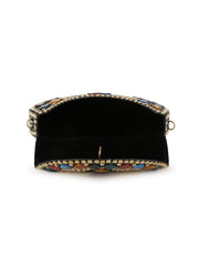 Mosaic Mosaic Embellished Metal Clutch