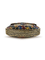 Mosaic Mosaic Embellished Metal Clutch