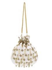 Dangle Embellished Velvet Potli