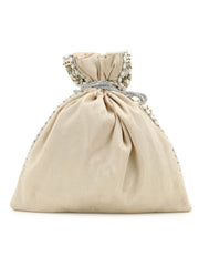 Dangle Embellished Satin Potli