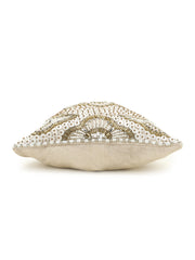 Dangle Embellished Satin Potli