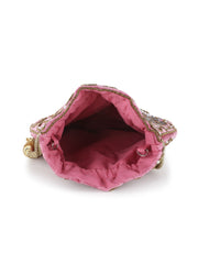 Dangle Velvet Floral Embellished Potli