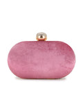 Adorn Velvet Floral Embellished Clutch