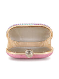 Adorn Velvet Floral Embellished Clutch
