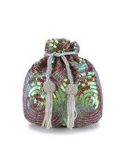 Dangle Faux Silk Sequined Potli