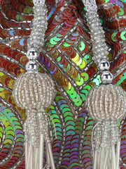 Dangle Faux Silk Sequined Potli