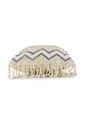 Dangle Faux Silk Chevron Embellished Potli