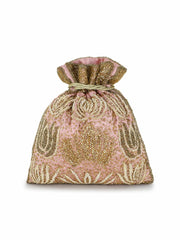 Dangle Satin Floral Embellished Potli