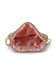 Dangle Satin Floral Embellished Potli