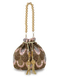 Dangle Faux Silk Embellished Potli