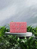 Coffer Ethnic Motifs Embellished Faux Silk Clutch