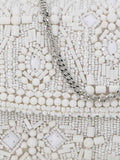 Coffer Ethnic Motifs Embellished Faux Silk Clutch