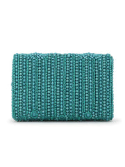 Coffer Ethnic Motifs Embellished Faux Silk Clutch