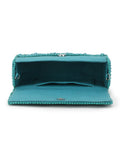 Coffer Ethnic Motifs Embellished Faux Silk Clutch