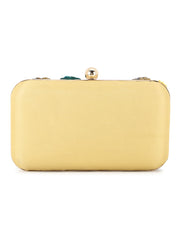 Adorn Floral Embellished Faux Silk Clutch