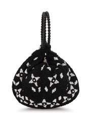Dangle Abstract Embellished Faux Silk Potli