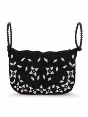 Dangle Abstract Embellished Faux Silk Potli