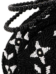 Dangle Abstract Embellished Faux Silk Potli
