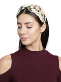 Floral Embellished Faux Silk Hair Band
