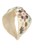 Floral Embellished Faux Silk Hair Band