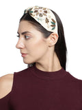 Floral Embellished Faux Silk Hair Band