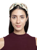 Floral Embellished Faux Silk Hair Band
