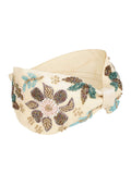 Floral Embellished Faux Silk Hair Band