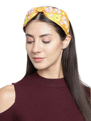 Floral Embellished Faux Silk Hair Band