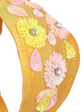 Floral Embellished Faux Silk Hair Band